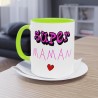 Le mot “SUPER” accompagné d’un petit nom affectueux pour transmettre un message simple, tendre et positif - Mug humour -