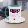 Le mot “SUPER” accompagné d’un petit nom affectueux pour transmettre un message simple, tendre et positif - Mug humour -