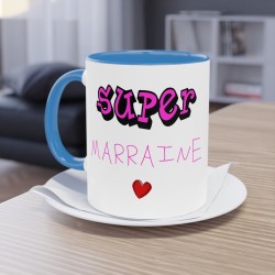 Le mot “SUPER” accompagné d’un petit nom affectueux pour transmettre un message simple, tendre et positif - Mug humour -