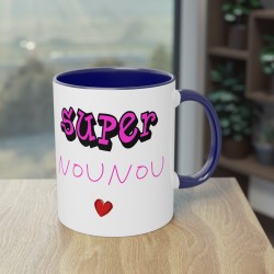 Le mot “SUPER” accompagné d’un petit nom affectueux pour transmettre un message simple, tendre et positif - Mug humour -