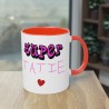 Le mot “SUPER” accompagné d’un petit nom affectueux pour transmettre un message simple, tendre et positif - Mug humour -