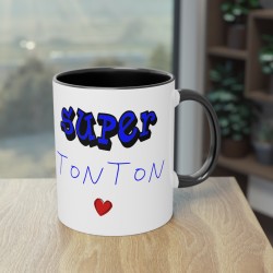 Le mot “SUPER” accompagné d’un petit nom affectueux pour transmettre un message simple, tendre et positif - Mug humour -