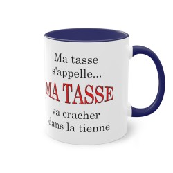 Mug bleu foncé Ma tasse s'appelle...