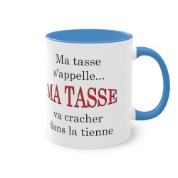 Mug bleu clair Ma tasse s'appelle...