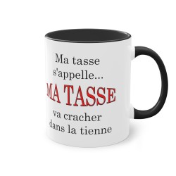 Mug noir Ma tasse s'appelle...