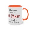 Mug orange Ma tasse s'appelle...
