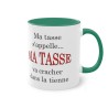 Mug vert foncé Ma tasse s'appelle...
