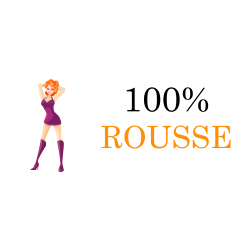 Texte apposé sur mug 100% rousse