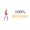Texte apposé sur mug 100% rousse