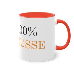 côté mug rouge avec texte 100% rousse