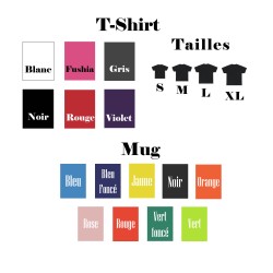 Les différentes couleurs et tailles qui composent le pack 100% Brune