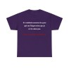 T-shirt violet je voudrais rassurer les gens...