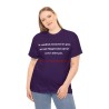 T-shirt violet sur femme je voudrais rassurer les gens...