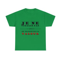 T-shirt vert irlandais je ne vieillis pas ...