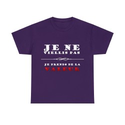T-shirt violet je ne vieillis pas ...