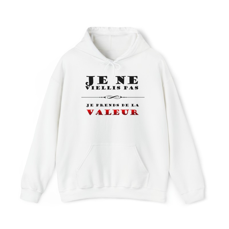 Sweat blanc je ne vieillis pas ...