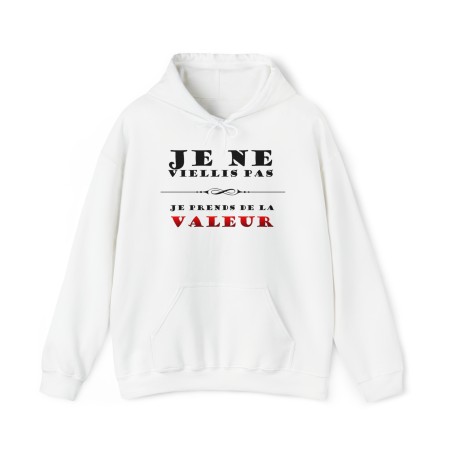 Sweat blanc je ne vieillis pas ...
