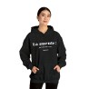 femme avec Sweat à capuche noir Ta gueule ! du fond du cœur...