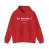 Sweat à capuche rouge Ta gueule ! du fond du cœur...
