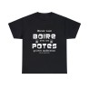 T-shirt noir mieux vaut boire avec ses potes...