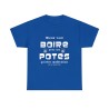 T-shirt bleu cardinal mieux vaut boire avec ses potes...