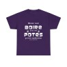T-shirt violet mieux vaut boire avec ses potes...