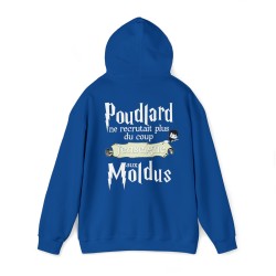 Sweat bleu royal Poudlard ne recrutait plus ...