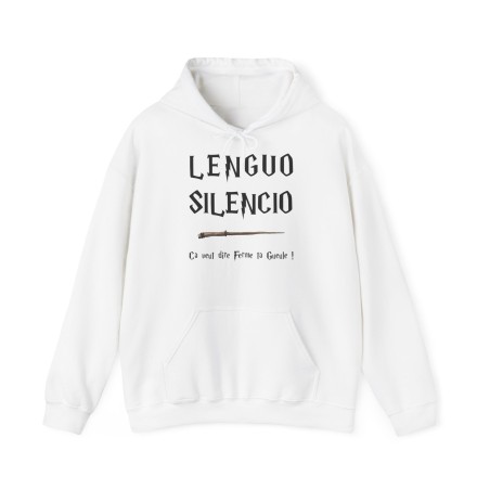 Hoodies blanc LENGUO SILENCIO ...