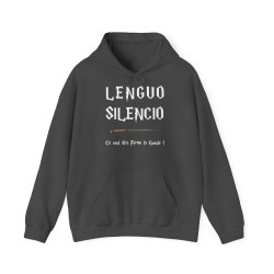 Hoodies gris fonce LENGUO SILENCIO ...