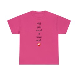 T-shirt fuchsia All you need... Logo
