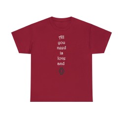 T-shirt rouge cardinal All you need... Logo