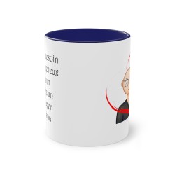 Mug Bleu foncé Pas besoin de cheveux...