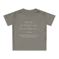 T-shirt gris Mama va m'apprendre tout ...
