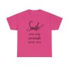 T-shirt fuchsia smile and the world smiles with you