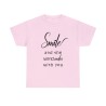 T-shirt rose smile and the world smiles with you