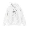 Hoodie blanc smile and the world smiles with you