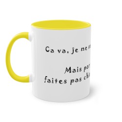 Mug jaune Ca va, je vais bien ...