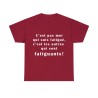 t-shirt rouge cardinal c'est pas moi qui suis...