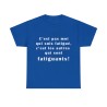 t-shirt bleu royal c'est pas moi qui suis...