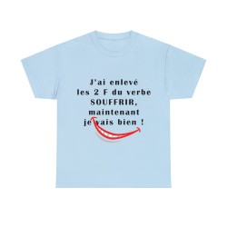 T-shirt bleu ciel j'ai enlevé les 2 F...