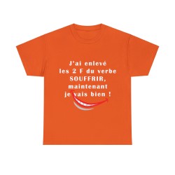 T-shirt orange j'ai enlevé les 2 F...