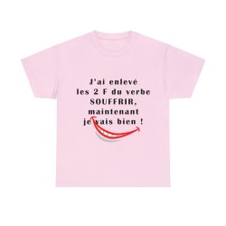 T-shirt rose j'ai enlevé les 2 F...