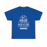 t-shirt bleu royal la vie c'est comme une bicyclette...