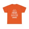 t-shirt orange la vie c'est comme une bicyclette...