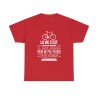 t-shirt rouge la vie c'est comme une bicyclette...