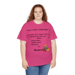 Femme avec T-shirt fuchsia Avez-vous remarqué ?