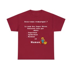 T-shirt rouge cardinal Avez-vous remarqué ?