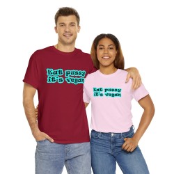 couple avec t-shirt Eat pussy it's vegan