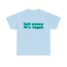t-shirt bleu ciel Eat pussy it's vegan