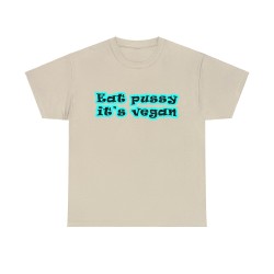 t-shirt sable Eat pussy it's vegan